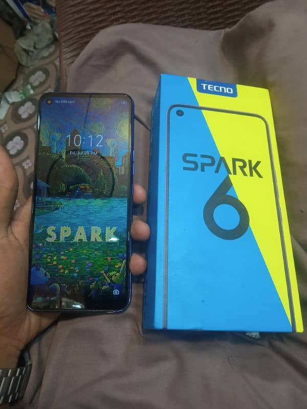 Tecno spark 6 PTA official approveall ok hai 10/8 hai box hai Rm4 GB64 2