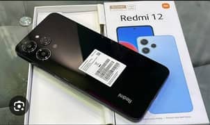 Redmi 12 Black Color 10 by 10 just Mobile and charger 5000 MAH battery