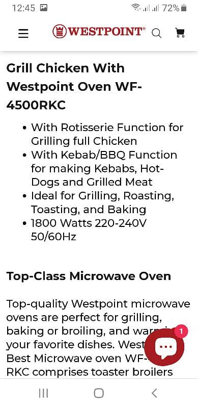 west point microwave and grill and B. Q 4