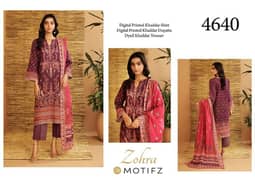 Elegance Redefined: 3-Piece Unstitched Zohra Suit by MOTIFZ