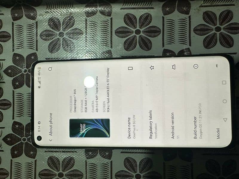 OnePlus 8 5g uw 8/128gb single sim 3