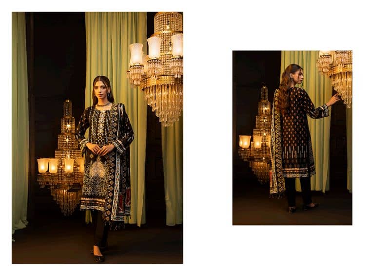 "Elegance Redefined: 3-Piece Unstitched Zohra Suit by MOTIFZ" 5