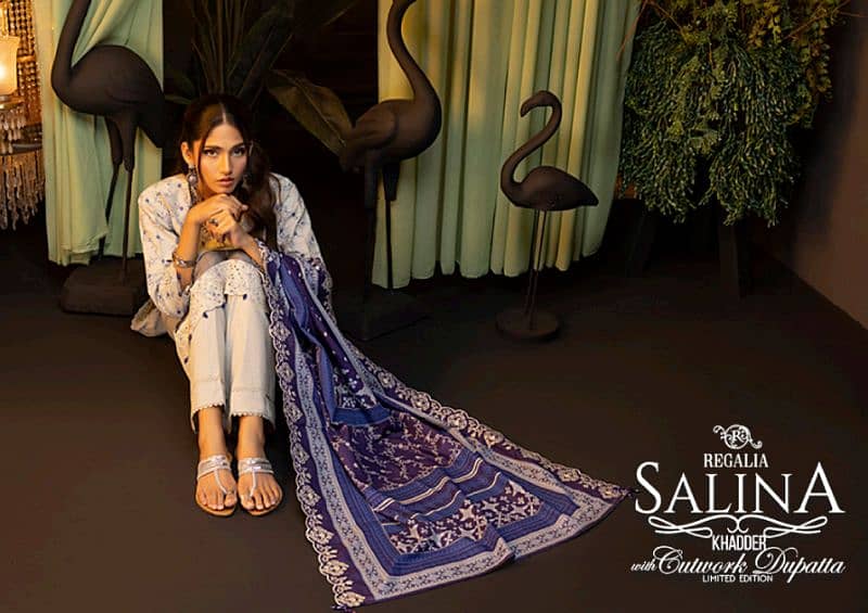 "Elegance Redefined: 3-Piece Unstitched Zohra Suit by MOTIFZ" 6