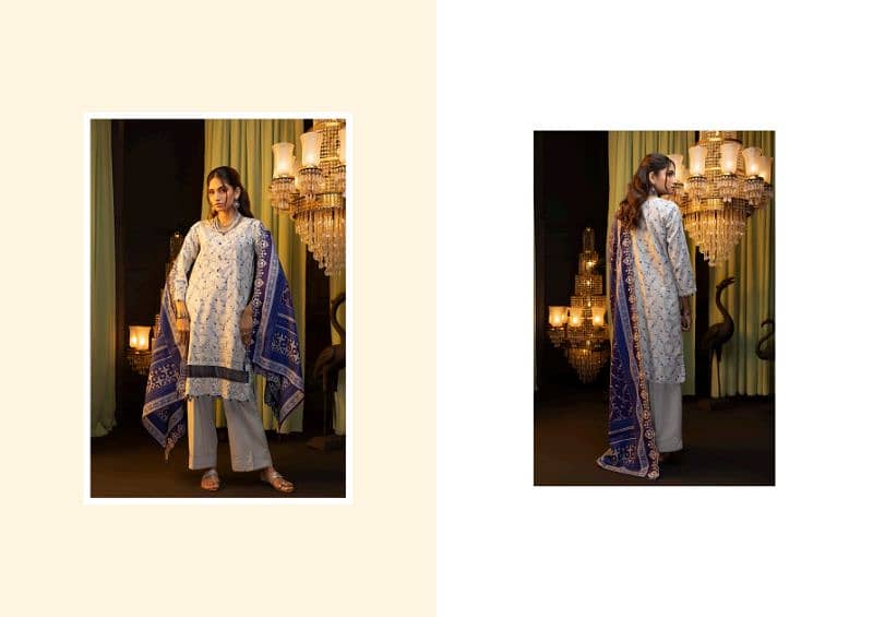 "Elegance Redefined: 3-Piece Unstitched Zohra Suit by MOTIFZ" 7