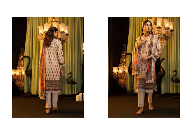 "Elegance Redefined: 3-Piece Unstitched Zohra Suit by MOTIFZ" 13