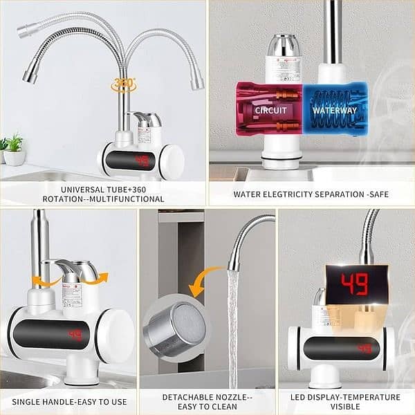 Electric Hot Water Heater Faucet Kitchen Instant Heating Tap water 1