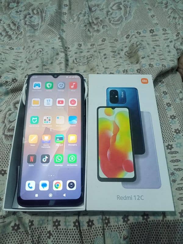 redmi 12c 4GB ram 128 GB all okay WhatsApp contact 03202070316 3