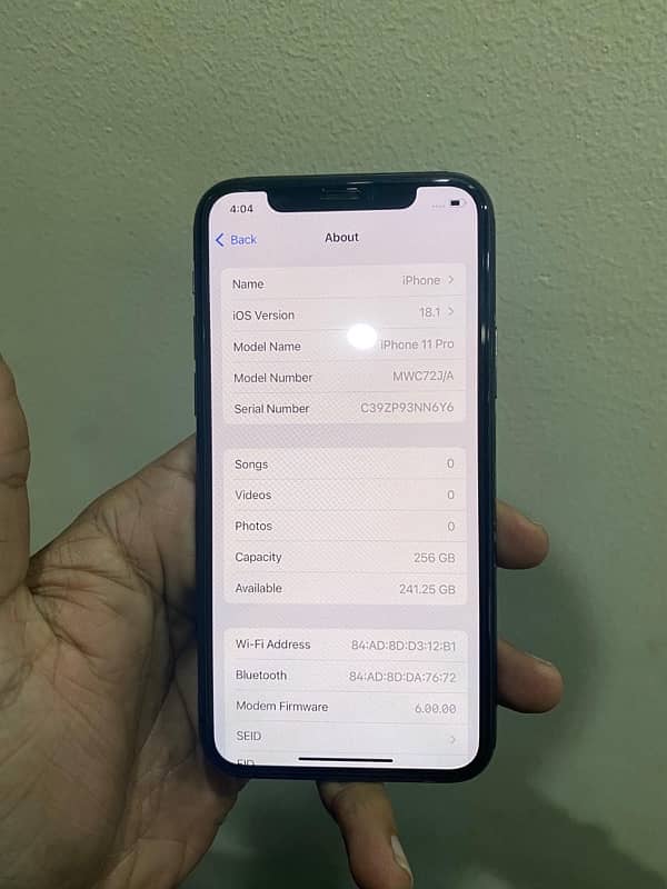 Iphone 11 Pro Pta approved 256 gb 5