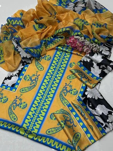 silck suit digital print and v-neck design contact nbr 03099518042 0