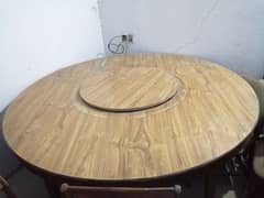 Large Size Dining Table With 8 chairs Made With Solid Wood