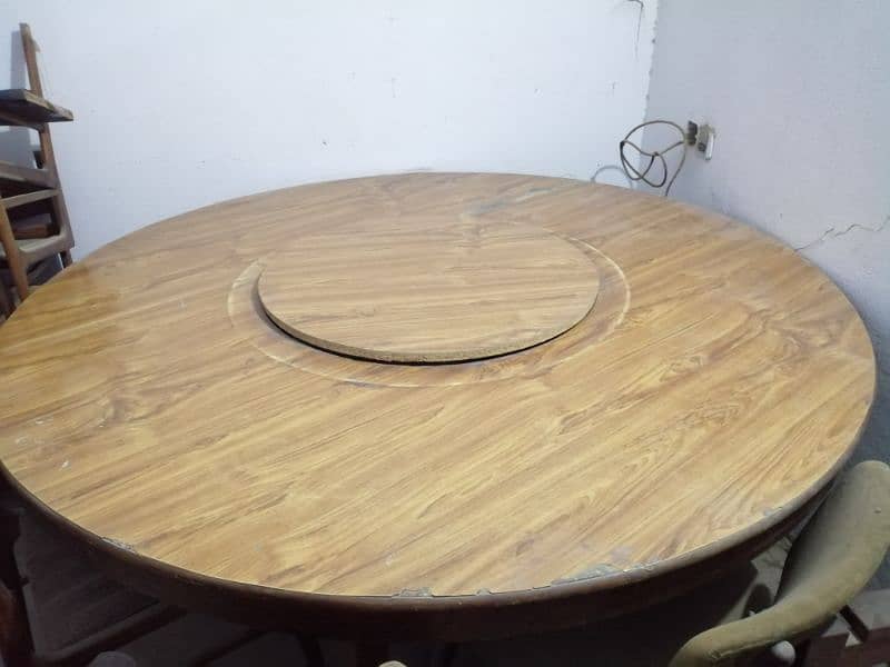 Large Size Dining Table With 8 chairs Made With Solid Wood 1