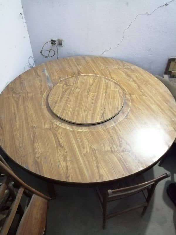 Large Size Dining Table With 8 chairs Made With Solid Wood 3