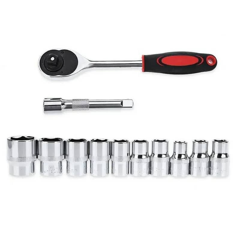 12pcs 1/2-Inch Socket Wrench Set Drive Ratchet Wrench 9