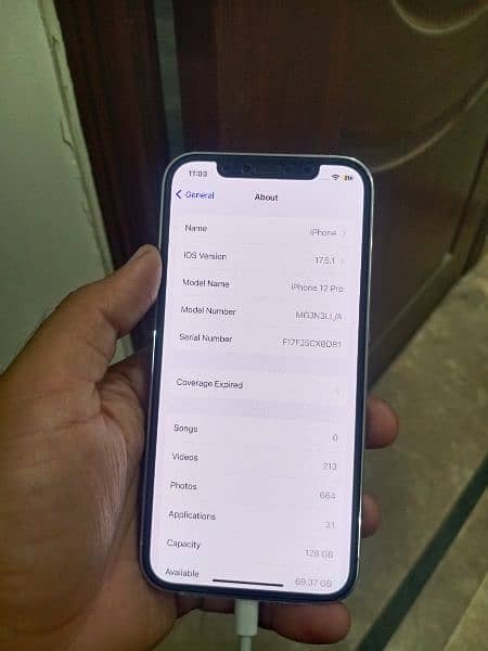 iPhone 12 pro jv white 128gb 0