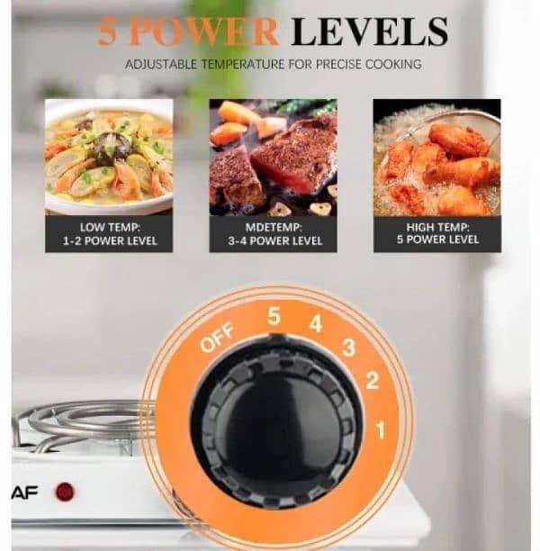 portable rechargeable electric stove _ sleek black stainless steel 3