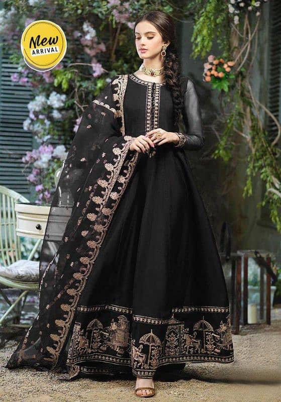 women stitched chiffon embroidered maxi 1