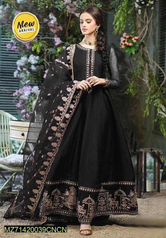 women stitched chiffon embroidered maxi 2