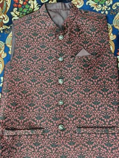 Waistcoat Blue and Marhoon (new condition)