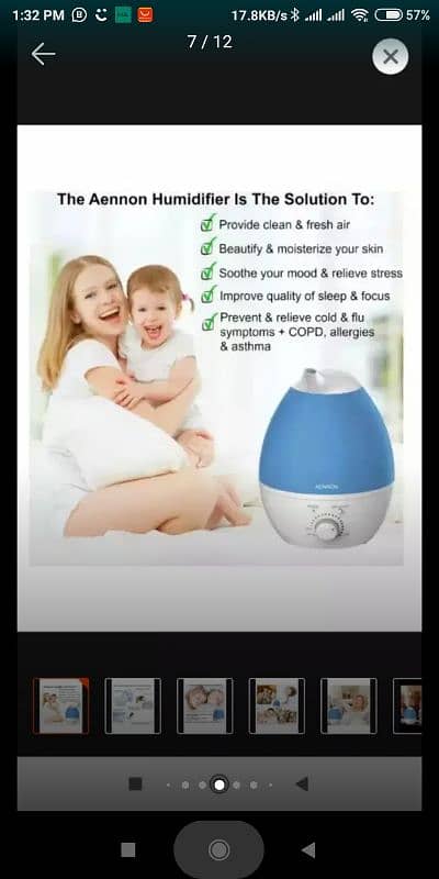 2.5 Liters - Cool Steam Humidifier ( Surahi Style ) with RGB Ni 0