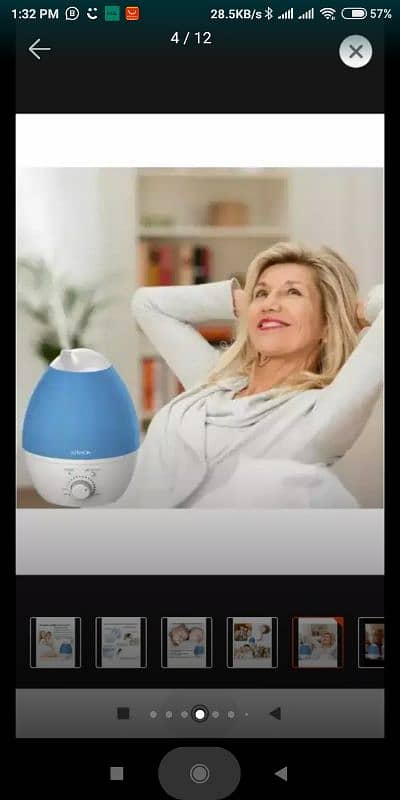 2.5 Liters - Cool Steam Humidifier ( Surahi Style ) with RGB Ni 1