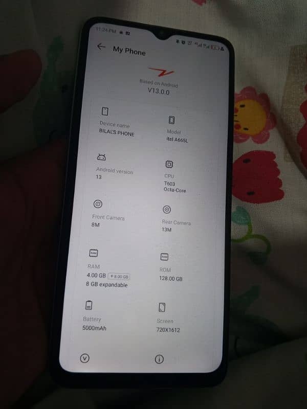 Itel A70 4+8GB RAM 128GB ROM Condition 10 by 10 3