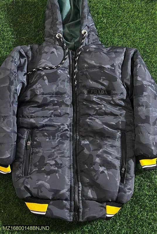 Boy's Stitched Parachute Puffer Jacket 0