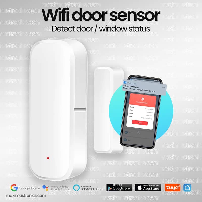 Tuya wifi door sensor smartlife app window drawer sensor get alert 0