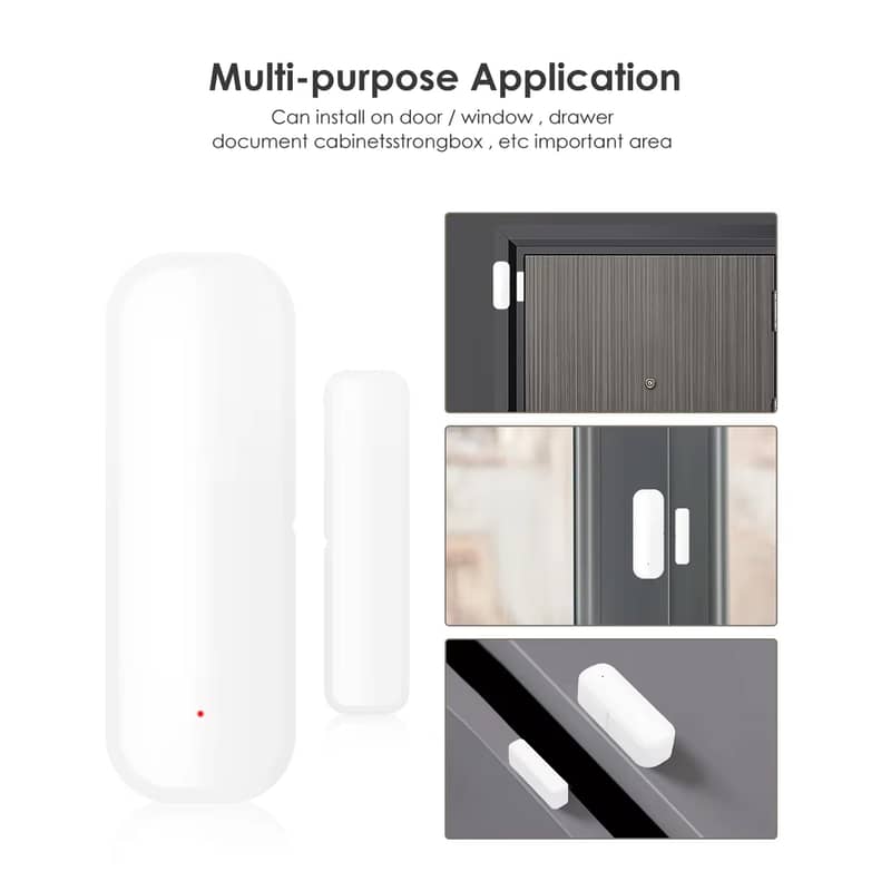 Tuya wifi door sensor smartlife app window drawer sensor get alert 5