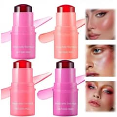 Water Jelly Tint Lip Cheek Blush Stain Pack Of 4Pcs