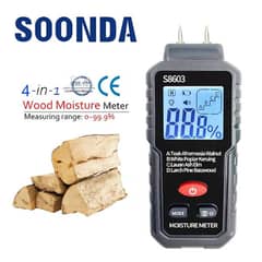 0-99.9% Moisture Meter 4-in-1 Wood fruit vegetables Chips Hair