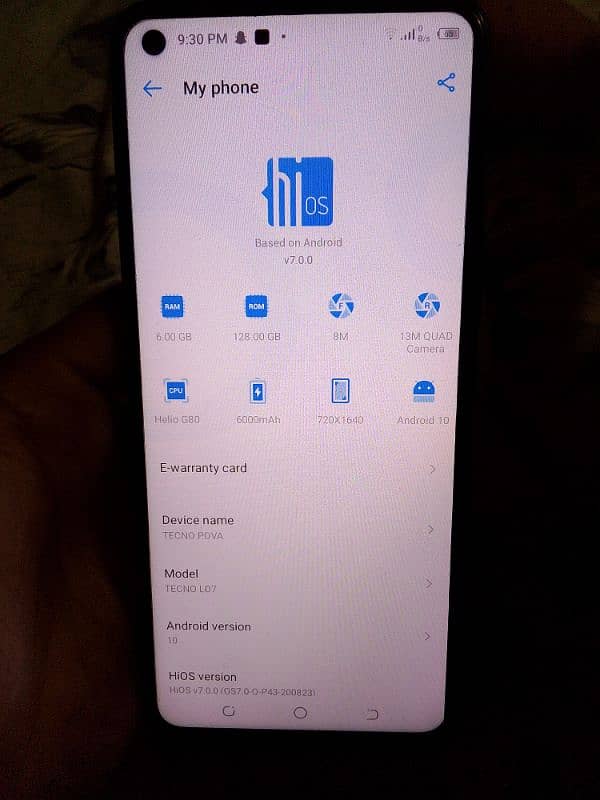 Tecno pova 6/128 gb ha 1