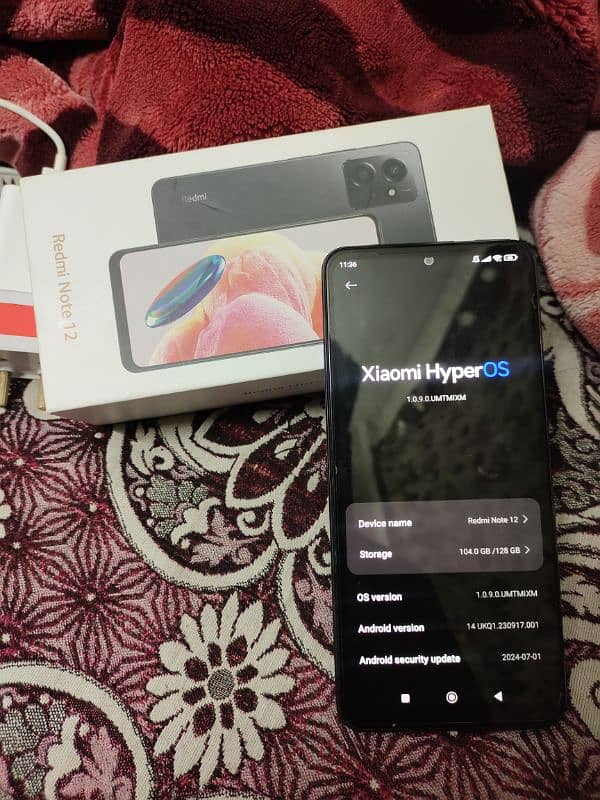 Redmi Note 12 For Sale Complete Box 1