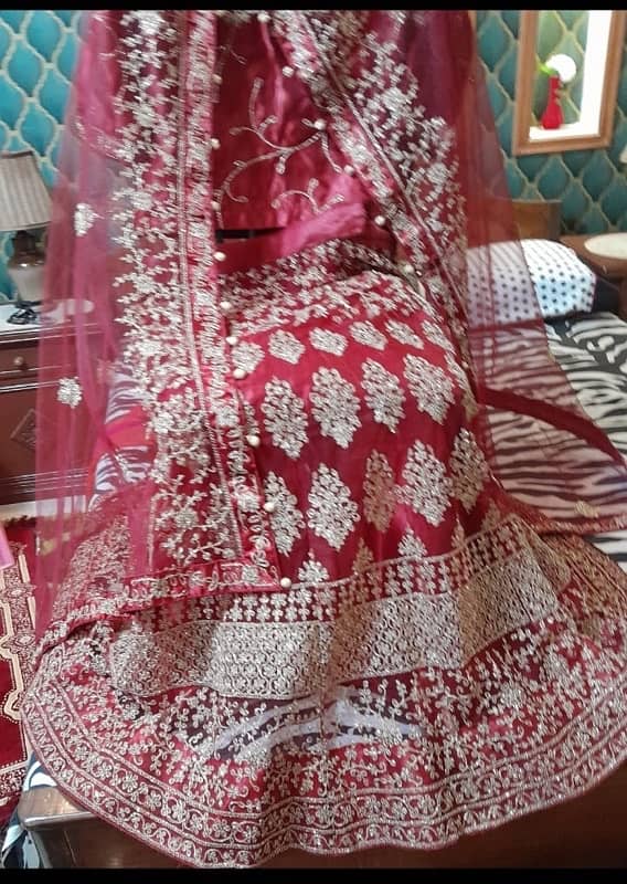 Brand New Bridal Lehnga with pouch For Sale 1