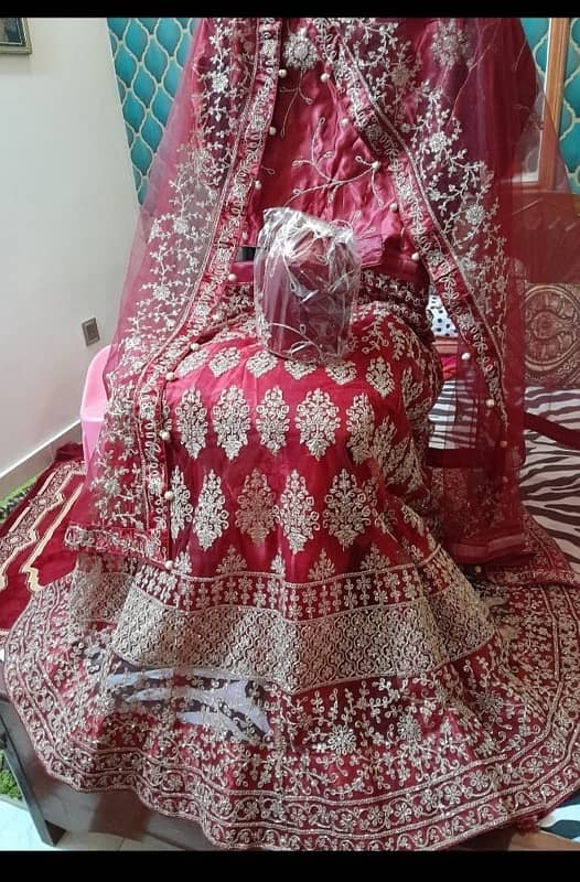 Brand New Bridal Lehnga with pouch For Sale 2