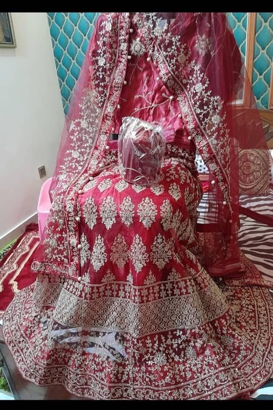 Brand New Bridal Lehnga with pouch For Sale 3