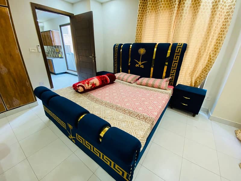 Fully Furnished Luxury Family Building 2 Bedroom Apartment Available for Rent Bahria Phase 8 Rawalpindi 1