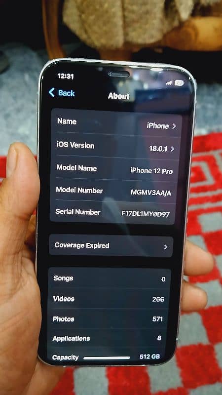 iphone 12pro ( 512GB ) PTA Approved 13