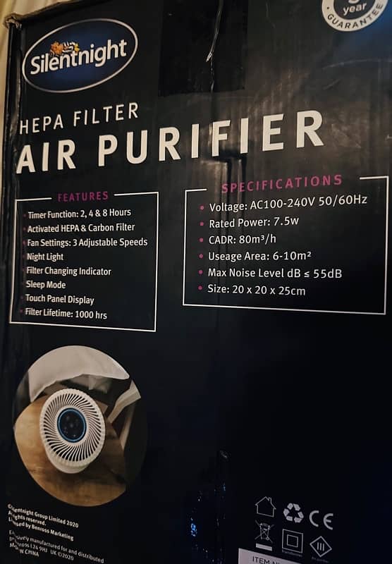 Silent Night Hepa Filter Airpurifier 6