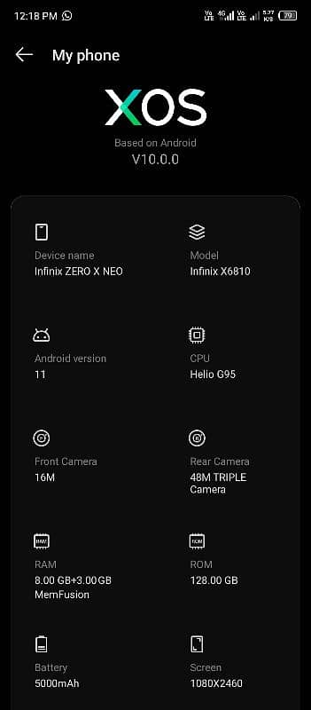 Infinix Zero X neo 8/128GB 1