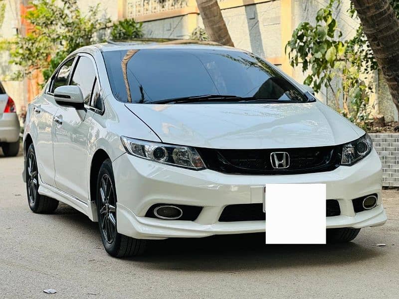 Honda Civic VTi Oriel Prosmatec 2015 Ug Top Of The Line White Colour 4