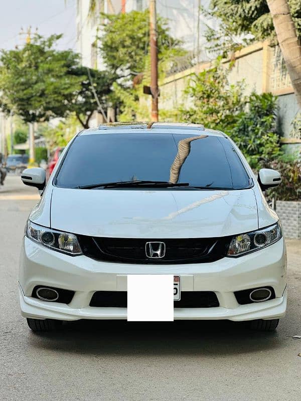 Honda Civic VTi Oriel Prosmatec 2015 Ug Top Of The Line White Colour 5