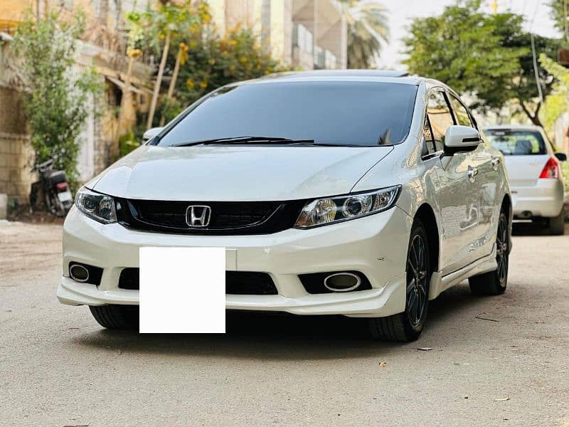 Honda Civic VTi Oriel Prosmatec 2015 Ug Top Of The Line White Colour 6