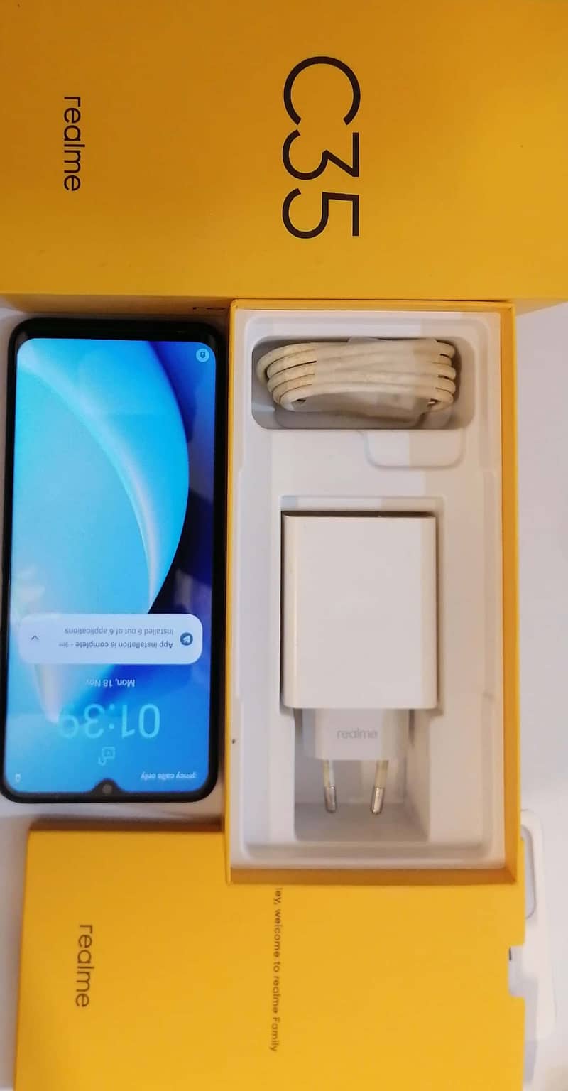 Realme C35 4+4 gb ram 128 gb with box original 0