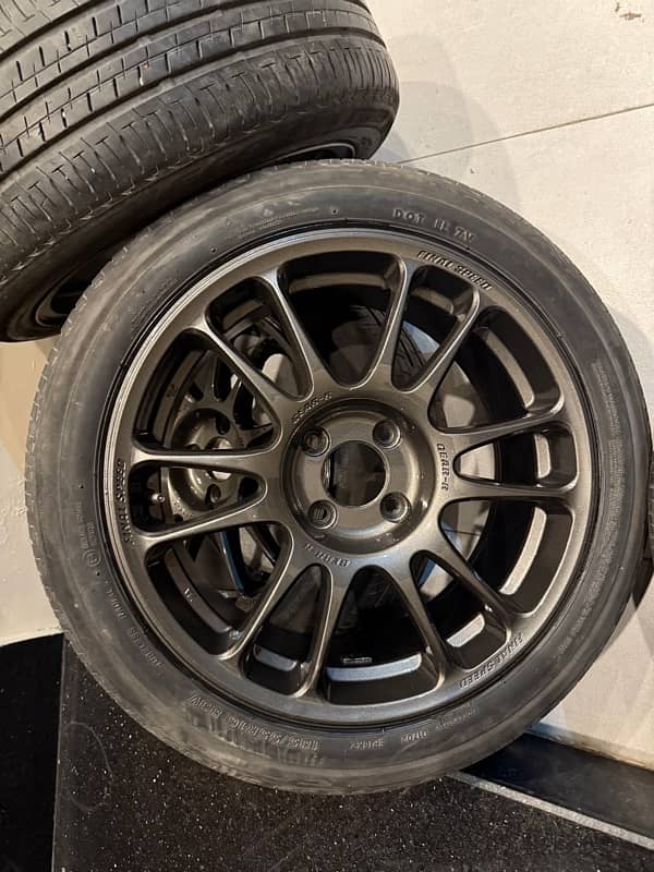 Honda city carbon fibre steering and 16 Inch Rims 1