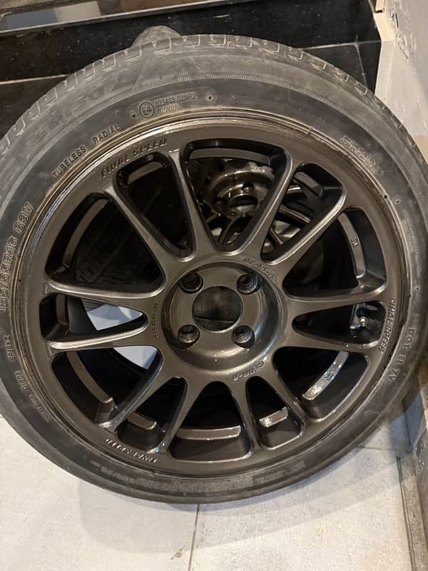 Honda city carbon fibre steering and 16 Inch Rims 2