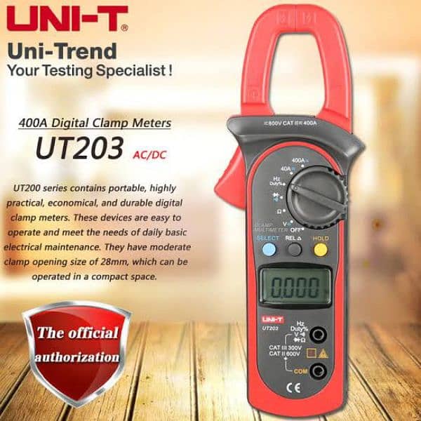 Uni. t Model 203 original imported Ac/DC clamp multimeter 3