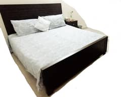 Double bed with side table and Mattress Deal