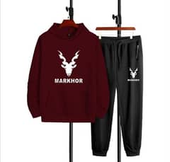 MEN HIGH QUALITY WINTER MARKHOR PRINTED HOODIE+TROUSER TRACKSUIT F MEN