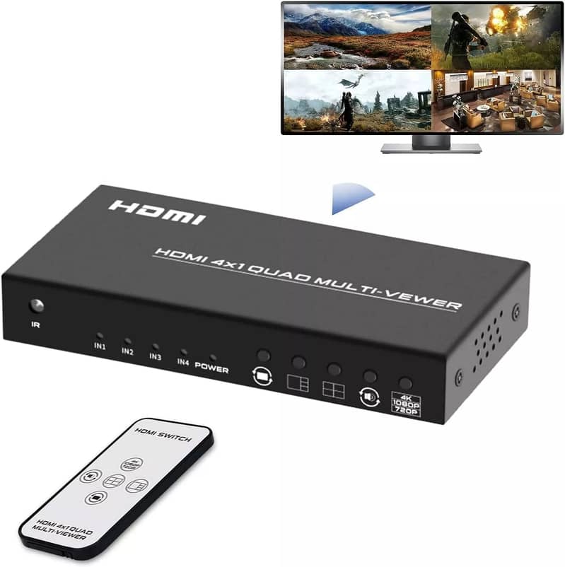 4K HDMI Splitter 1x4 Full HD HDMI distributor 4 in 1 out Video Amplifi 2