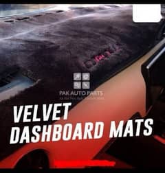 Velvet Dashboard Mat Cover Black For All Cars